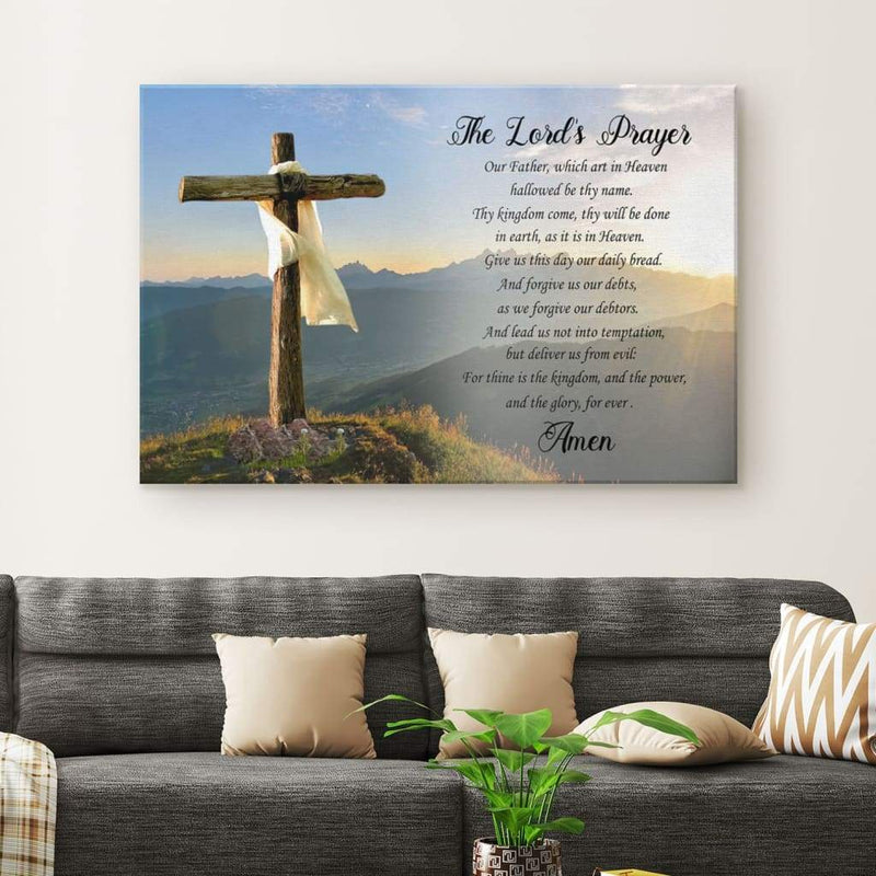 The Lord's Prayer Canvas Print - Christian Wall Art Canvas - Christ ...