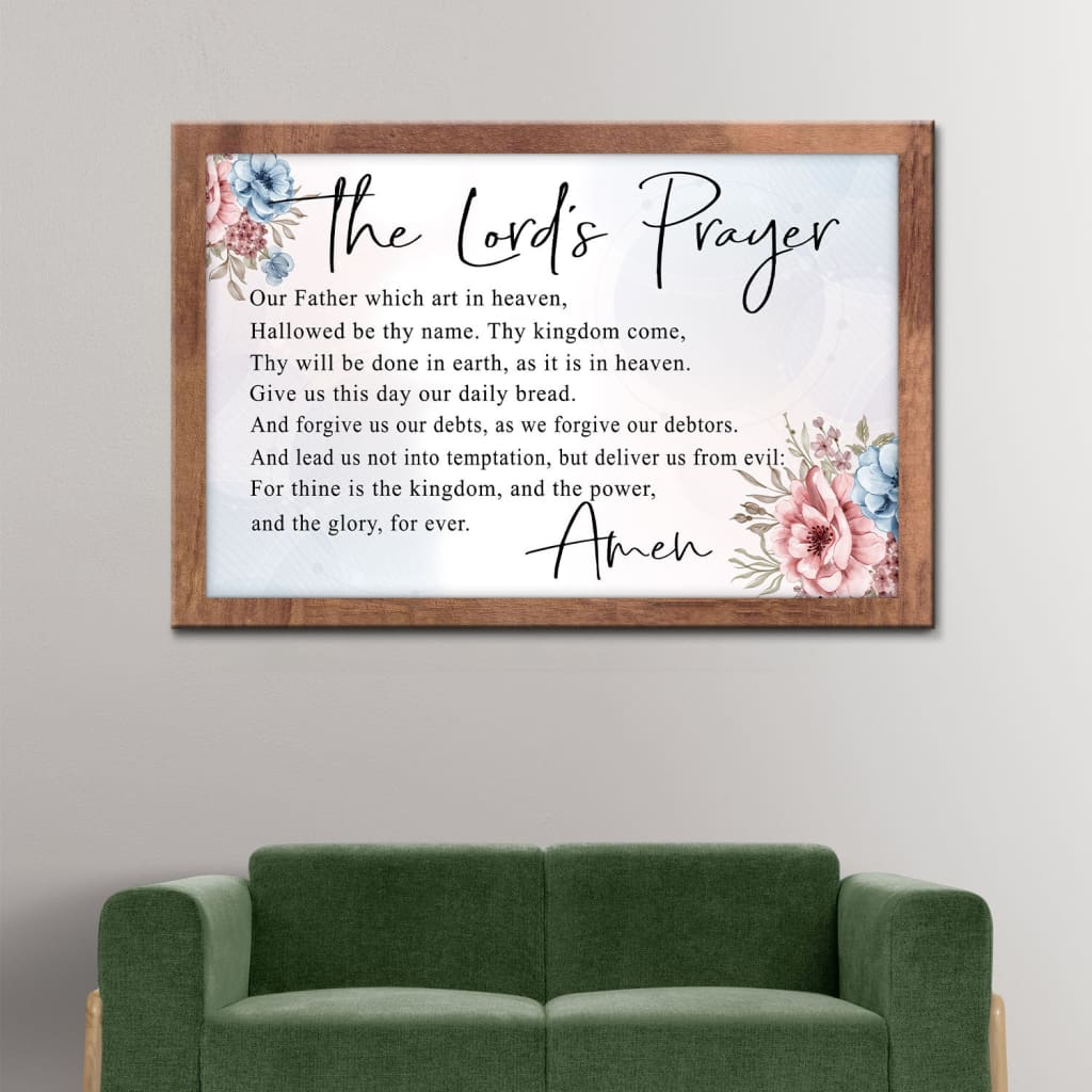 The Lord’s prayer KJV canvas wall art