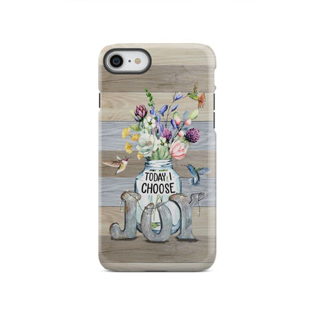Today I choose joy hummingbird floral phone case iPhone SE 2020 / Tough