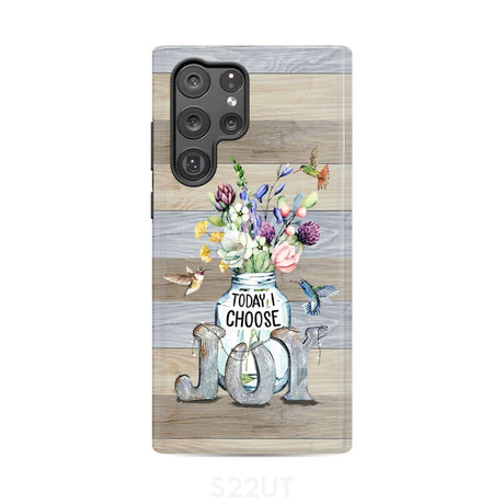 Today I choose joy hummingbird floral phone case Samsung Galaxy S22 Ultra / Tough