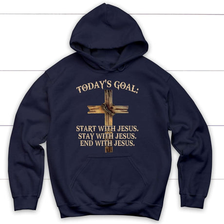Today’s Goal Christian hoodie Navy / S
