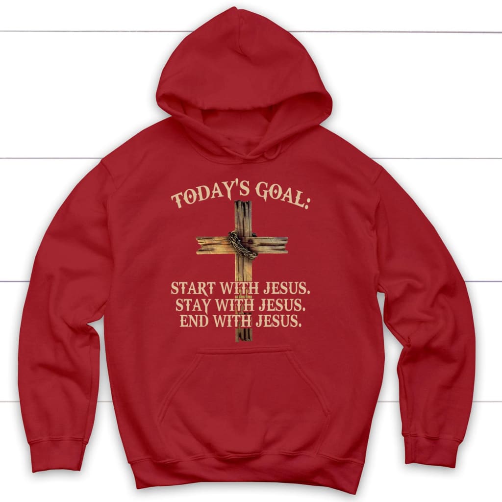 Today’s Goal Christian hoodie Red / S