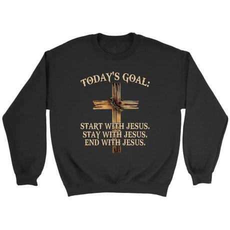 Today’s Goal Christian sweatshirt Black / S