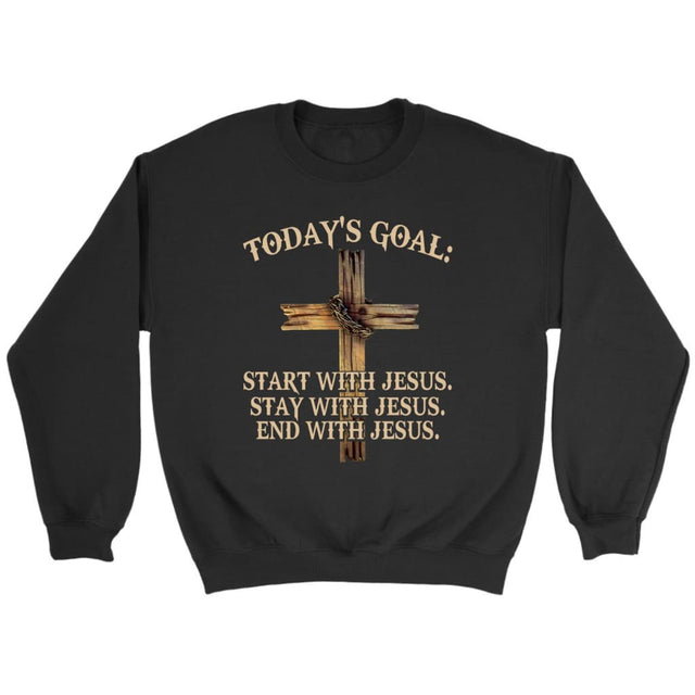 Today’s Goal Christian sweatshirt Black / S