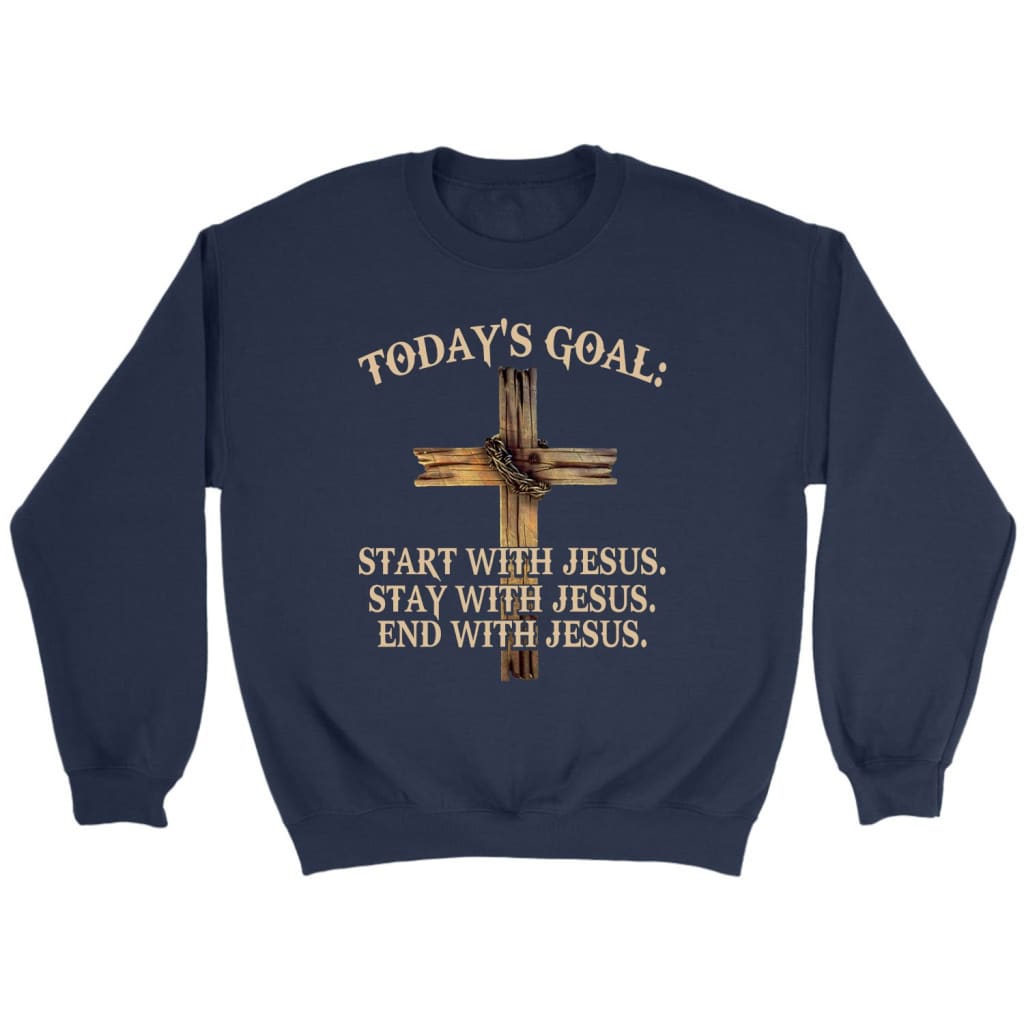Today’s Goal Christian sweatshirt Navy / S