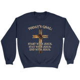 Today’s Goal Christian sweatshirt Navy / S