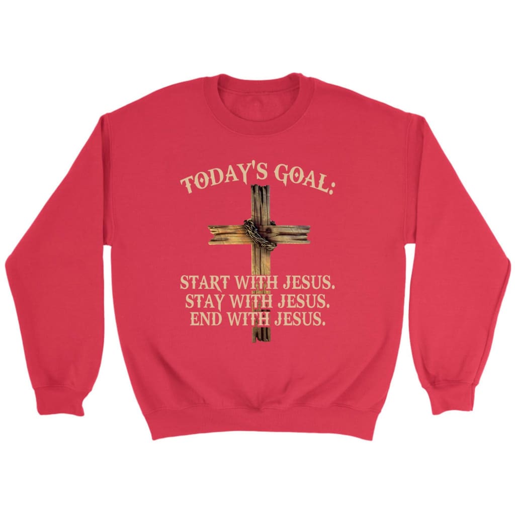 Today’s Goal Christian sweatshirt Red / S