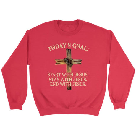 Today’s Goal Christian sweatshirt Red / S