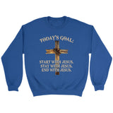 Today’s Goal Christian sweatshirt Royal / S