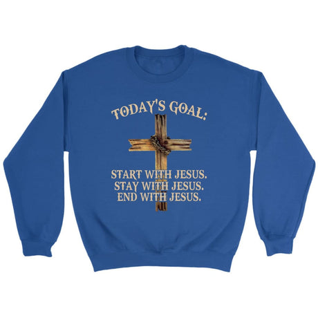 Today’s Goal Christian sweatshirt Royal / S