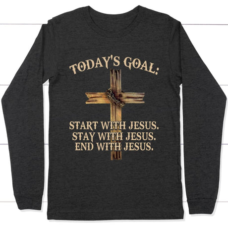 Today’s Goal long sleeve t-shirt Dark Grey Heather / S