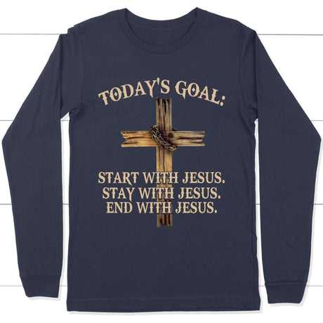 Today’s Goal long sleeve t-shirt Navy / S