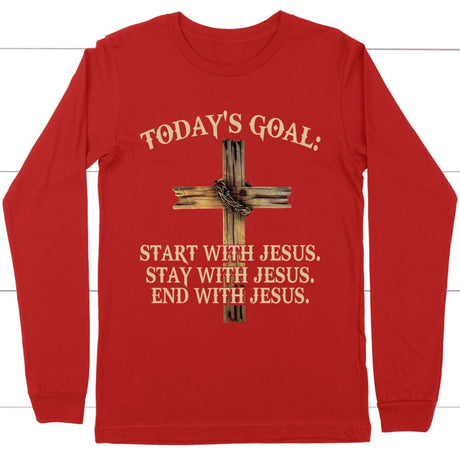 Today’s Goal long sleeve t-shirt Red / S