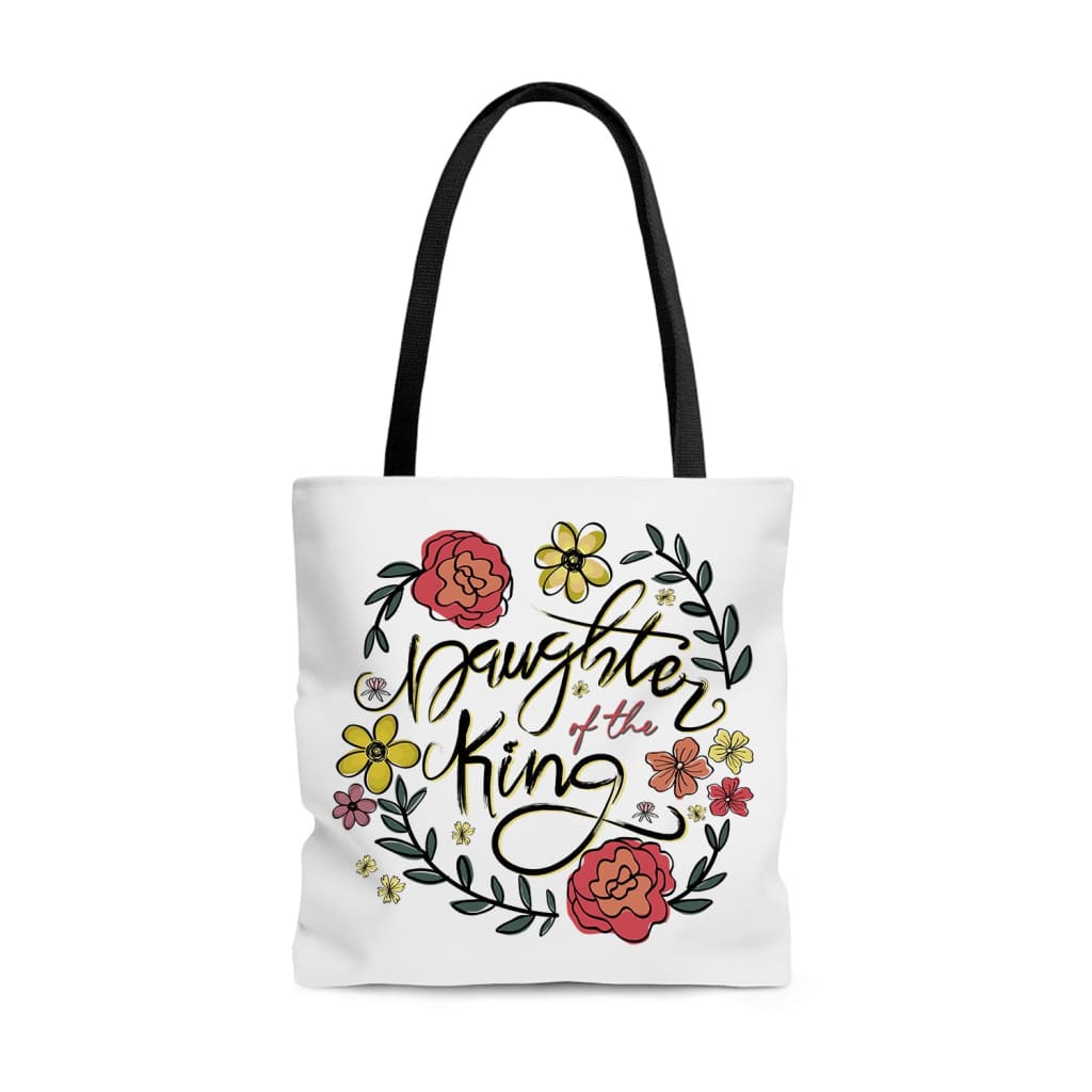 tote bag Daughter of the king flowers 13 x 13