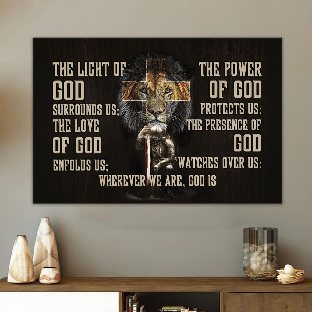 Warrior Lion of Judah canvas: Warrior Prayer for Protection wall art canvas print