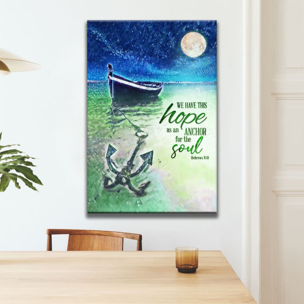JESUS is my anchor Wall Decor 11x14 stretch canvas with frame
