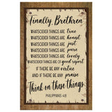 Faith-based wall art displaying Philippians 4:8 KJV, encouraging "Whatsoever things are true, honest, pure," great religious decor for Christian homes.