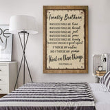 Bible verse wall art with Philippians 4:8 KJV, "Whatsoever things are true, honest, just, pure, lovely," ideal Christian wall art for homes.