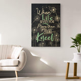 Inspirational wall art with "When Life Gives You More Than You Can Stand, Kneel," ideal Christian gift for believers.