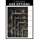 Size options - Religious wall art canvas with "When Life Gives You More Than You Can Stand, Kneel," perfect for Christian homes.