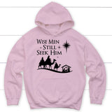 Wise men still seek Him Christmas hoodie Light Pink / S