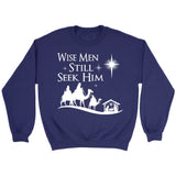 Wise men still seek Him Christmas sweatshirt Purple / S