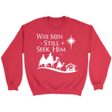 Wise men still seek Him Christmas sweatshirt Red / S