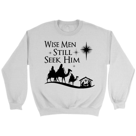 Wise men still seek Him Christmas sweatshirt White / S