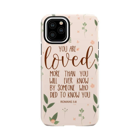 You are loved Romans 5:8 Bible verse phone case iPhone 12 Mini