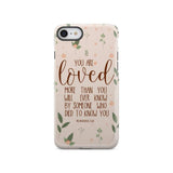 You are loved Romans 5:8 Bible verse phone case iPhone Xs