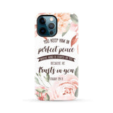 You keep Him in perfect peace Isaiah 26:3 Bible verse phone case iPhone 13 Pro Max